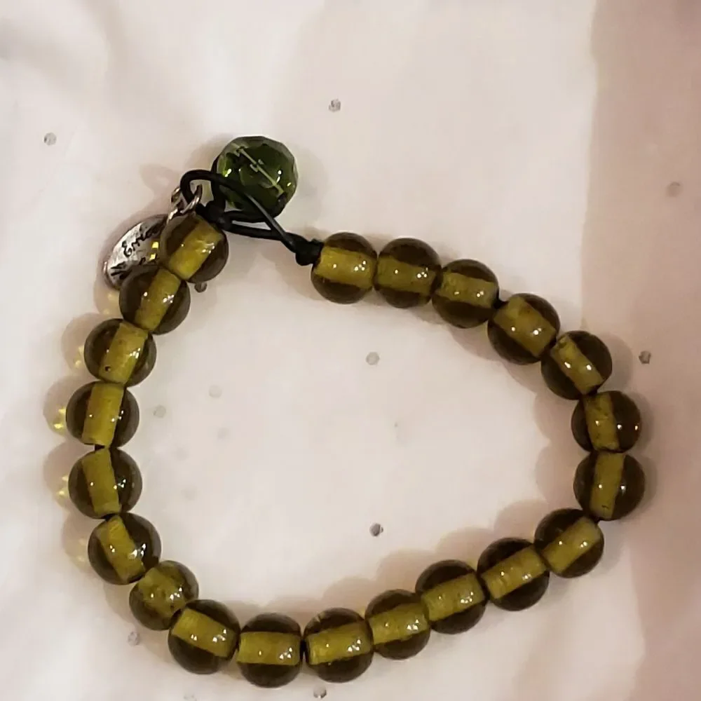 3 for $25 Elizabeth Erica Green Beaded Bracelet
